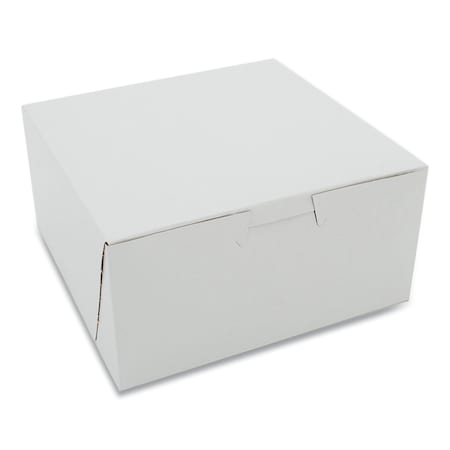 Sct White One-Piece Non-Window Bakery Boxes, Standard, 3 x 6 x 6, White, Paper, 250PK 1505